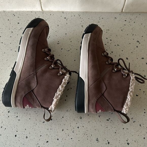 THE NORTH FACE Sierra Leather Mid Lace Waterproof Boots Performance Shoes Sz 9.5 - Picture 6 of 15